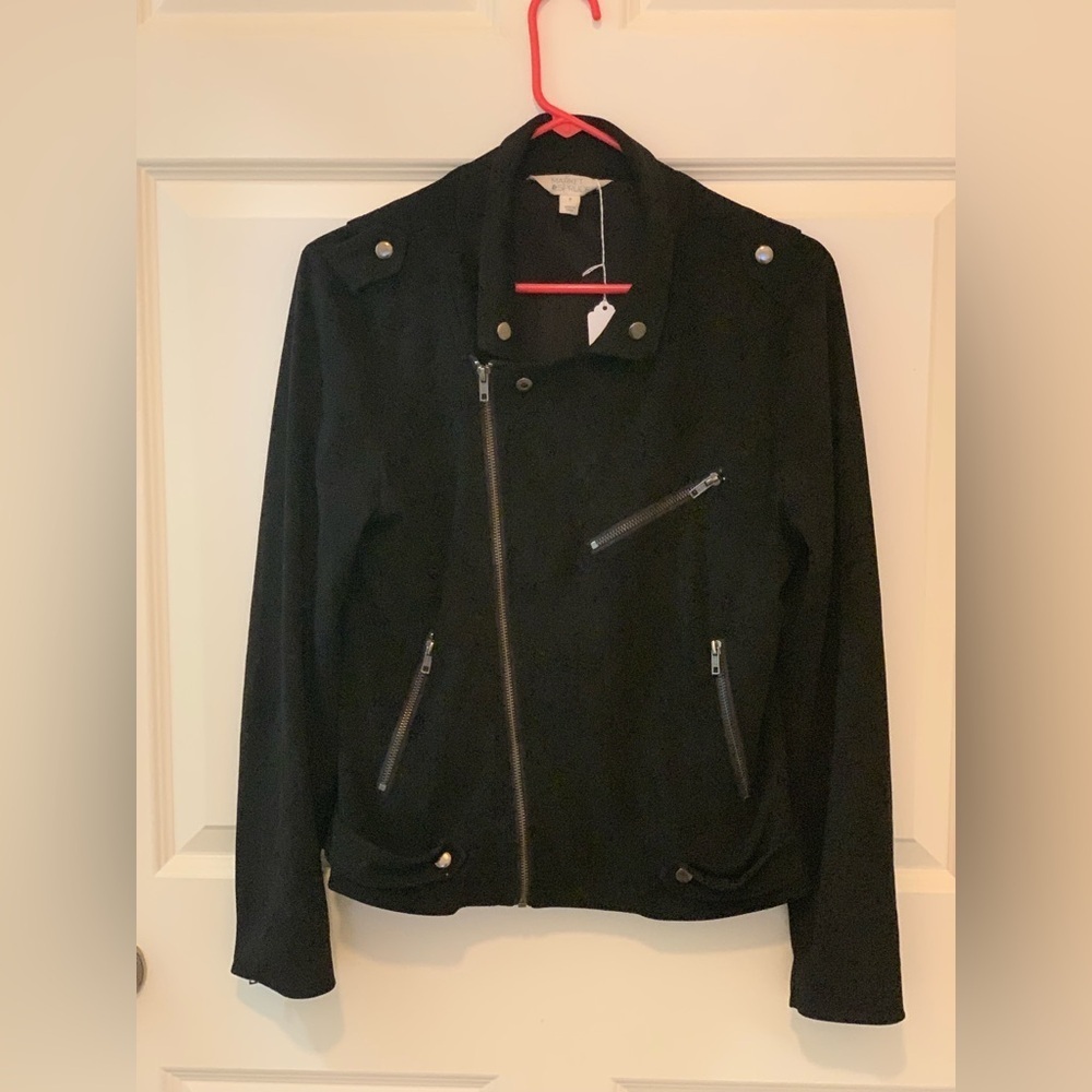 Market & Spruce Black Faux Suede Jacket. Size-Medium